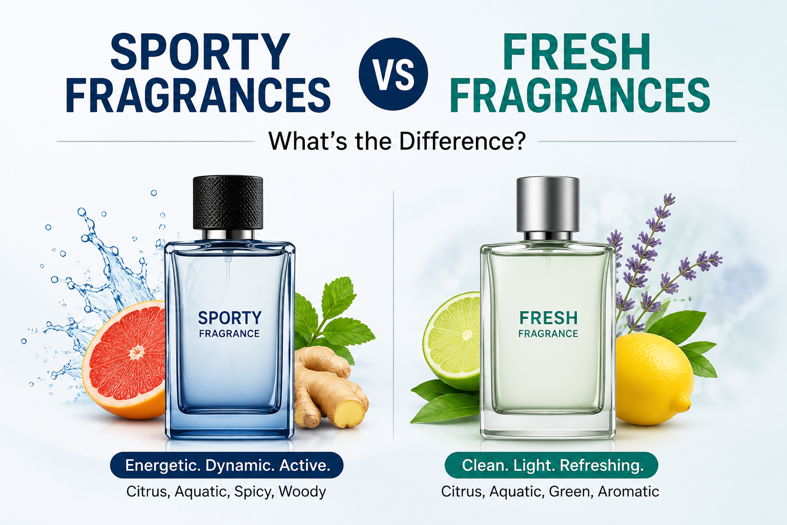 Sporty Fragrances vs Fresh Fragrances
